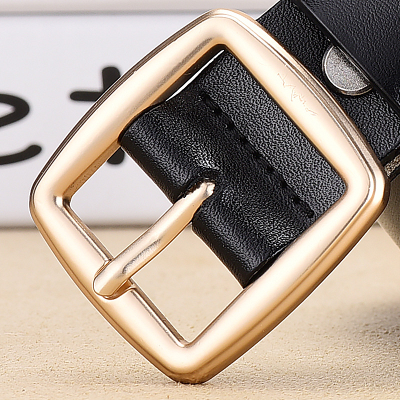 Title 4, Ladies Korean Style Simple Gold Pin Buckle Belt