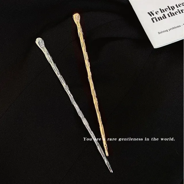 Metal Hairpin Female Back Of The Head Coiled Hair Gods One Each Of Gold And Silver - Shop at LoveMi