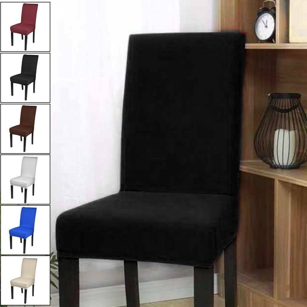 Stretch Dining Chair Covers Slipcover Spandex Wedding Cover 6Pcs Removable