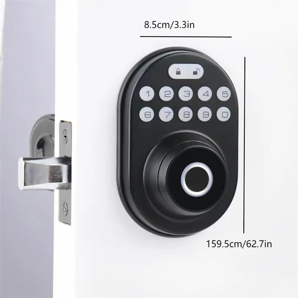 Tuya Smart Fingerprint Door Lock with Key Access