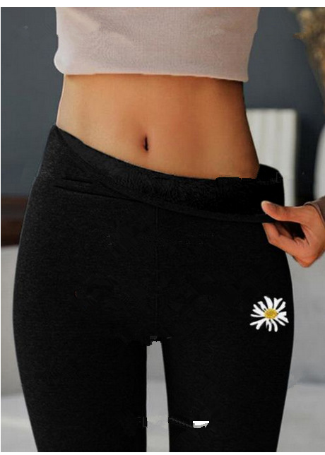 Women's Fleece Thickened Thick Printed Leggings