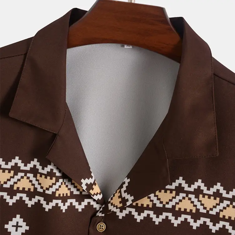 Fashion Versatile Men's Printed Short Sleeve Shirt