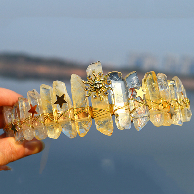 Natural Crystal Crown Hair Band