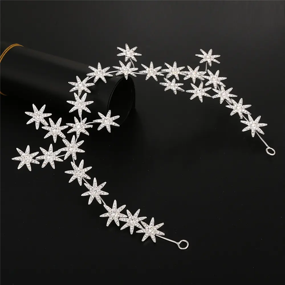New Bridal Headdress High-end Rhinestone Seven-star Hair