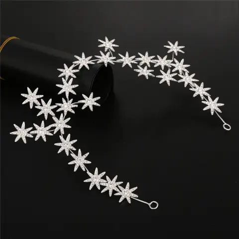 New Bridal Headdress High-end Rhinestone Seven-star Hair Accessories Starry