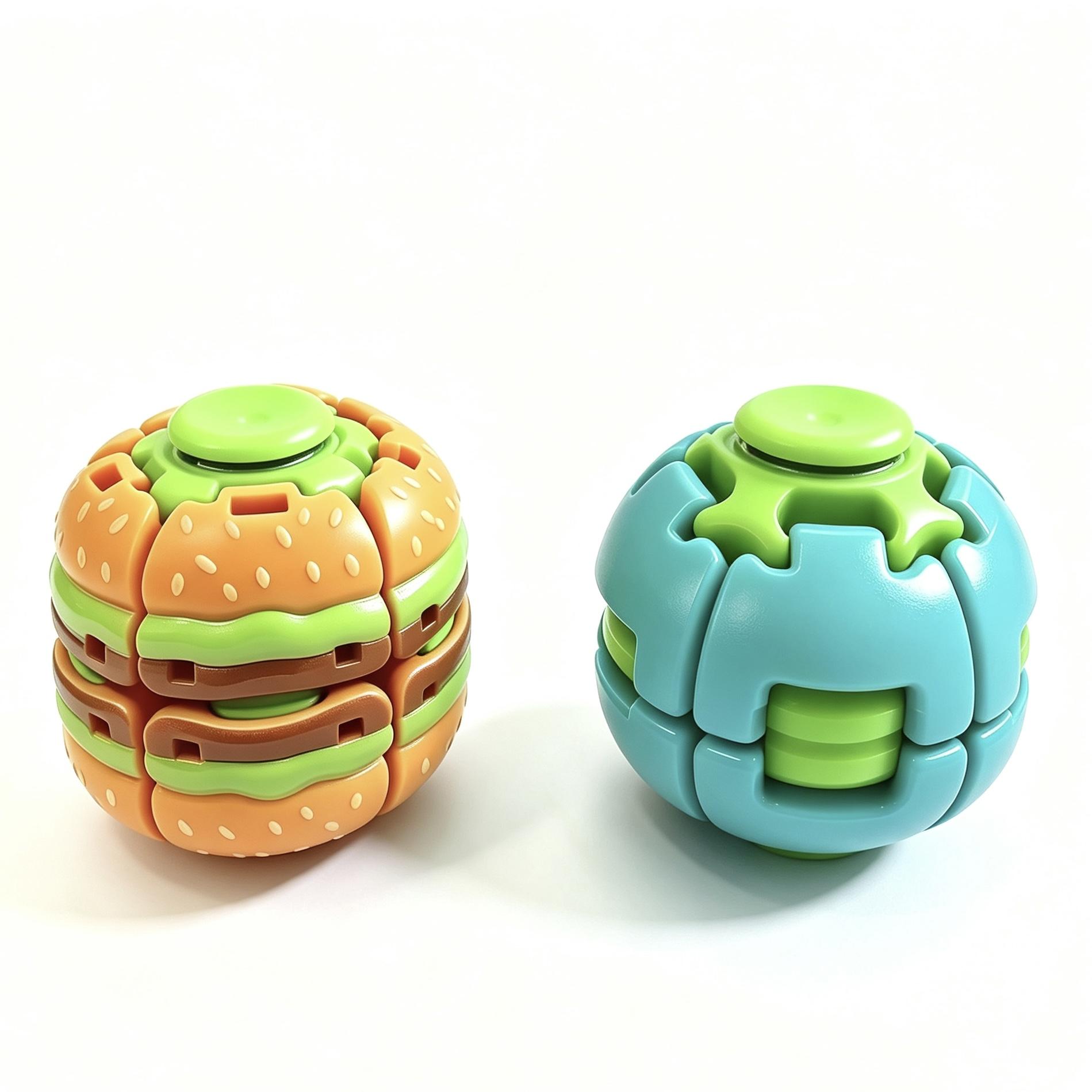 Pack de Juguetes Antiestrés Hamburguesa Giratoria