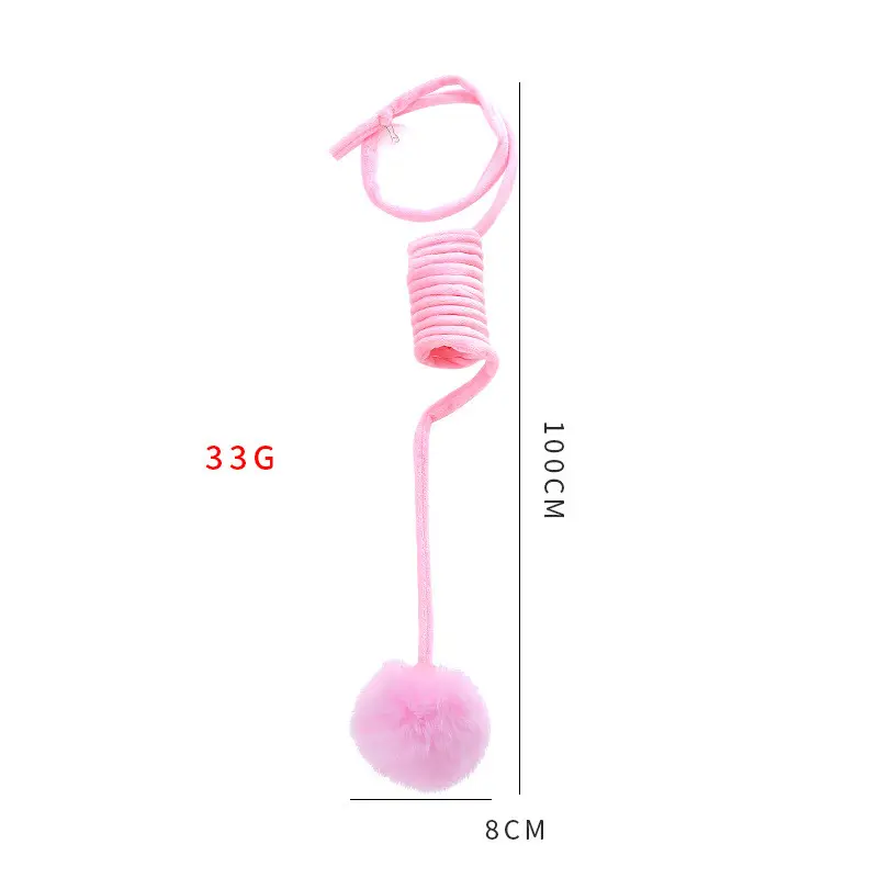Cat Toy Self-Hi Sucker Spring Rabbit Hair