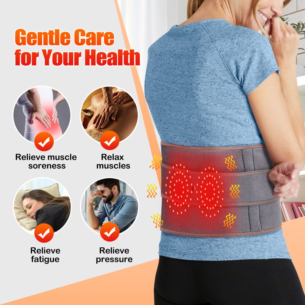 Electric Infrared Heated Waist Belt Vibration Massage For ...