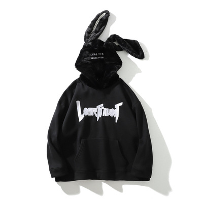 Title 1, Hip-hop couple jacket with velvet bunny ears hood