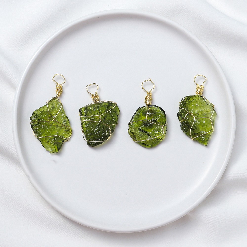 Meteorite Pendant Rough Stone Jewelry Necklace