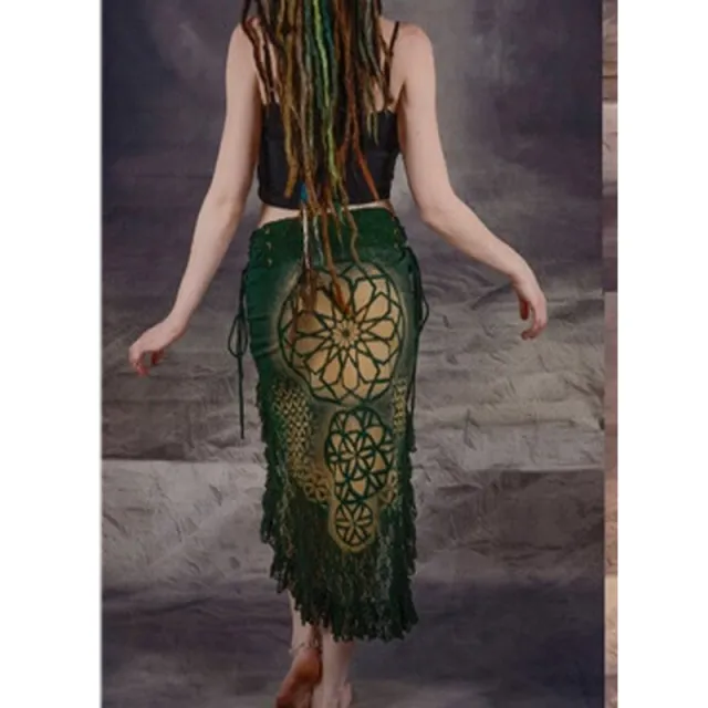 Digitally Printed Lace Stitching Irregular Skirt 5Style S - Shop at LoveMi