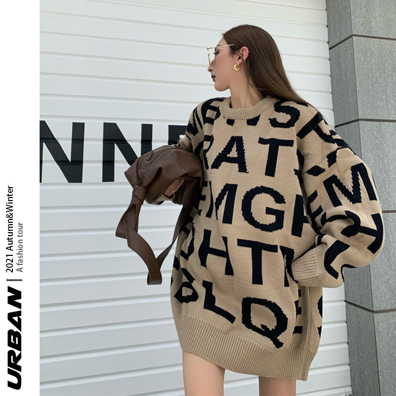 Retro Style Lazy Sweater Women's Knit Sweater Top