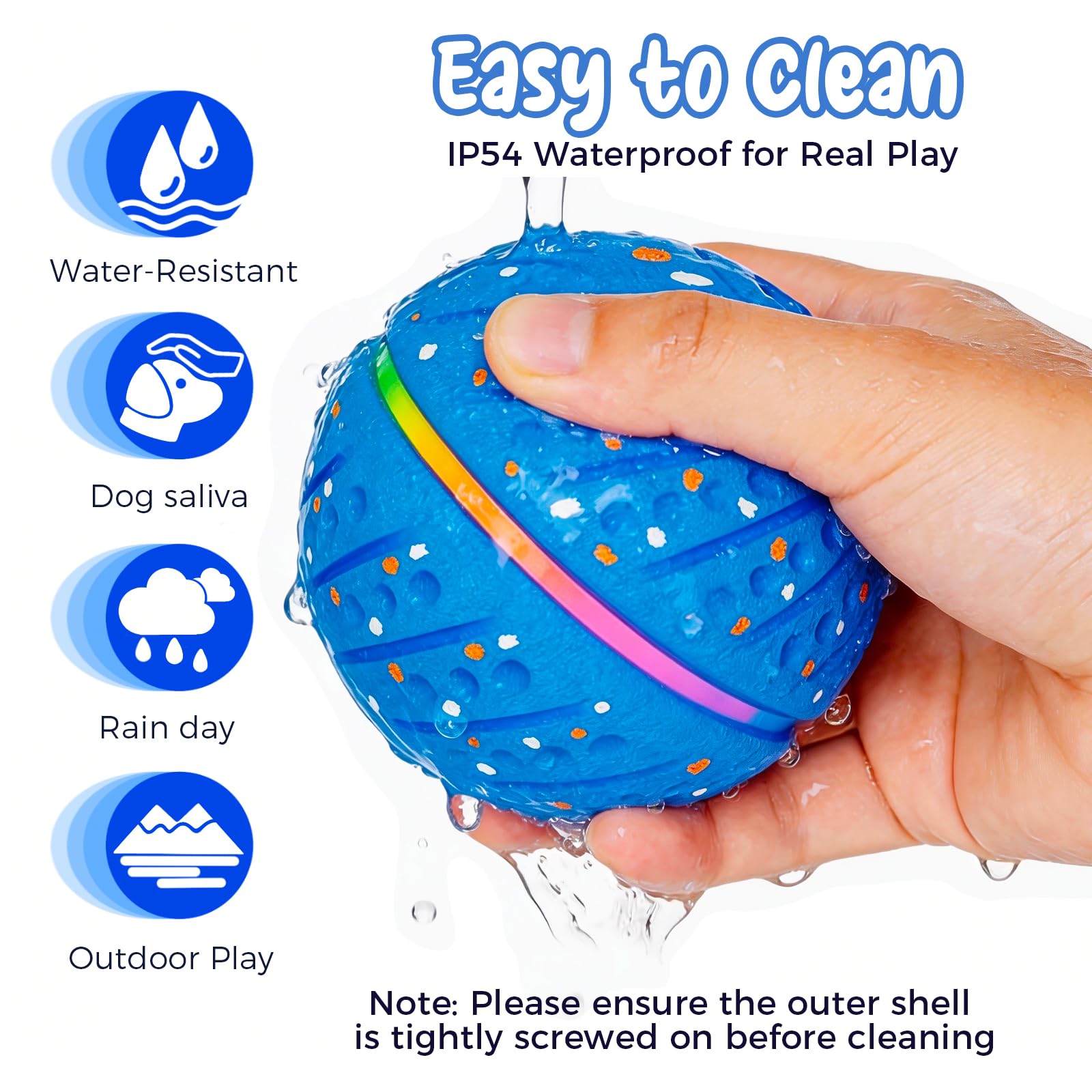 Pelota interactiva automática para perros pequeños
