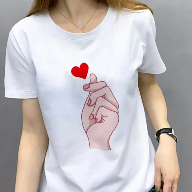 Women's Finger Than Love Print Short Sleeve T shirt - Shop at LoveMi