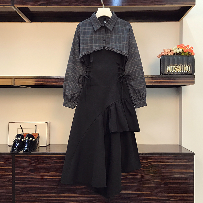 Women's New Fashion Shirt Waist Slim Dress