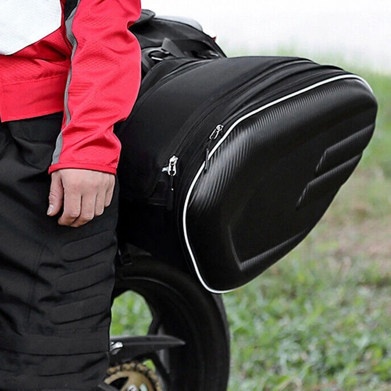 Pair Motorcycle Pannier Side Saddle Bags Luggage Rain Cover 36-58L Waterproof — image 3