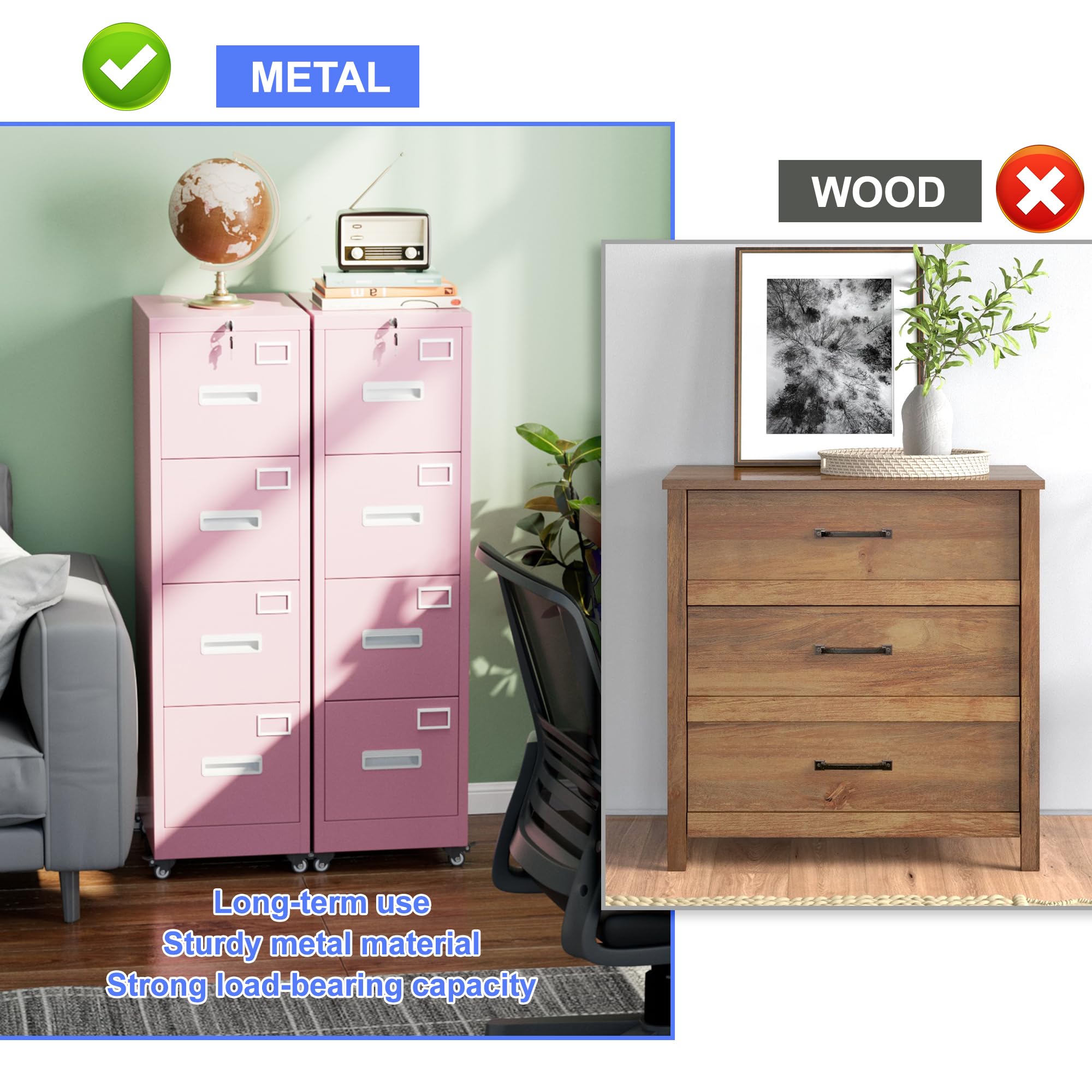 4 Drawer File Cabinet, picture 3 of 4