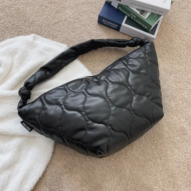 Ladies Crossbody Winter Large Capacity Single Shoulder Bag Black - Shop at LoveMi