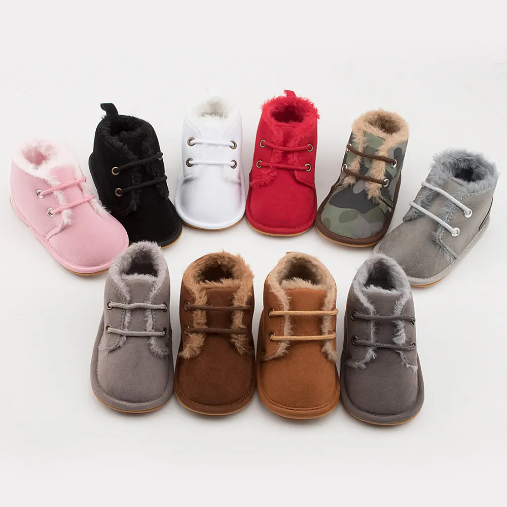 Warm and Velvet Baby Rubber-soled Non-slip Toddler Shoes