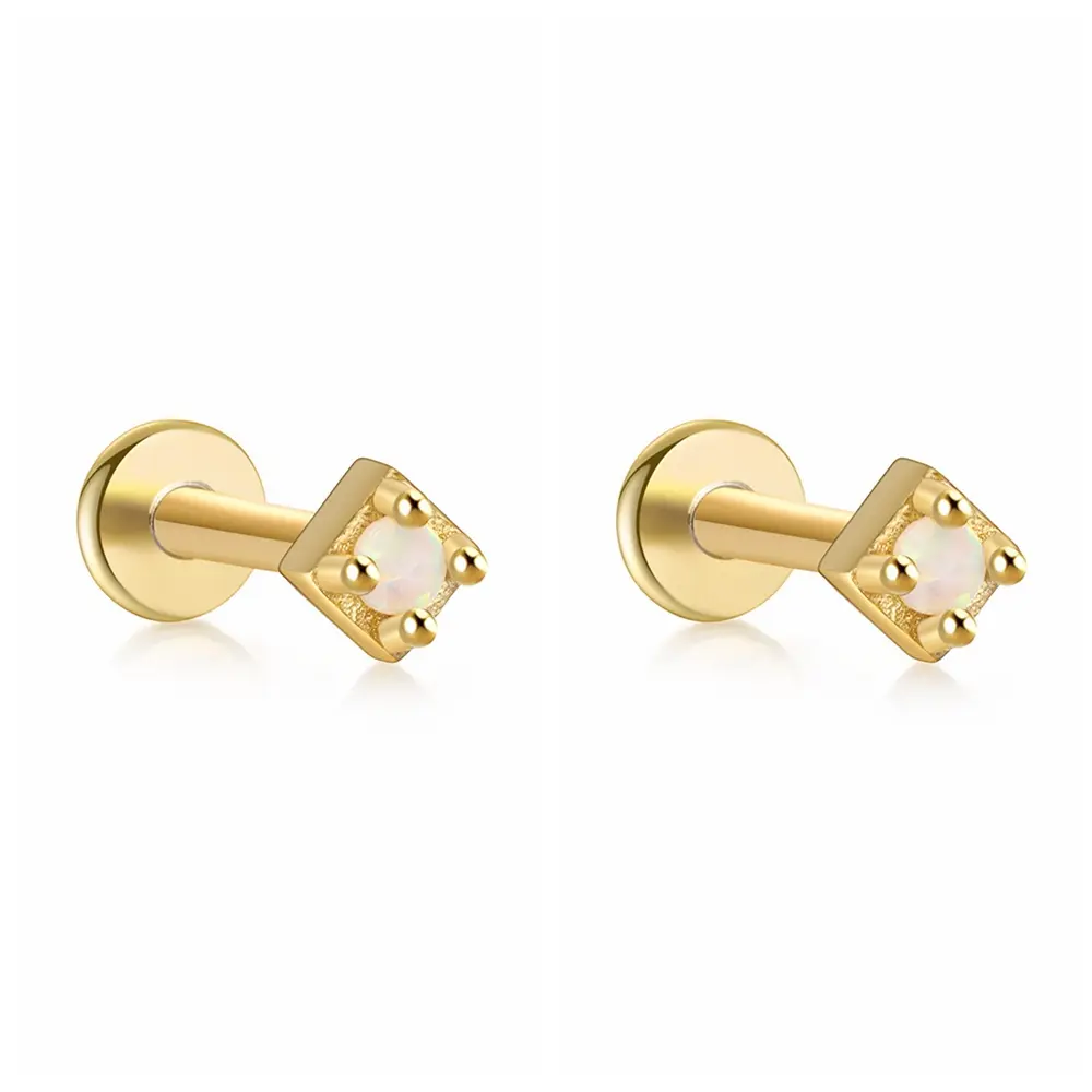 Flat Head Internal Thread Puncture Ear Nail