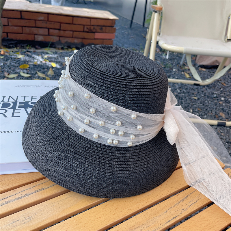 Women's Fashion Simple Bow Mesh Hat