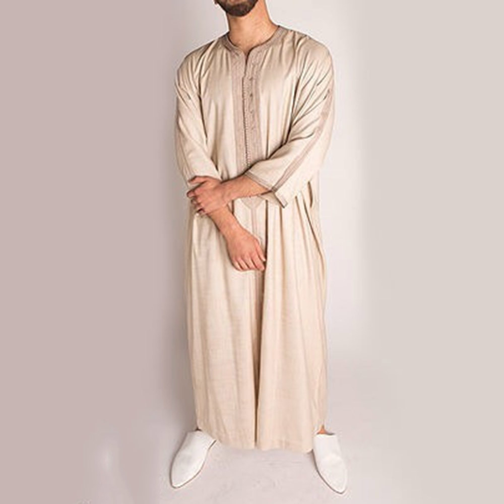 Grey Ethnic Style Long Shirt