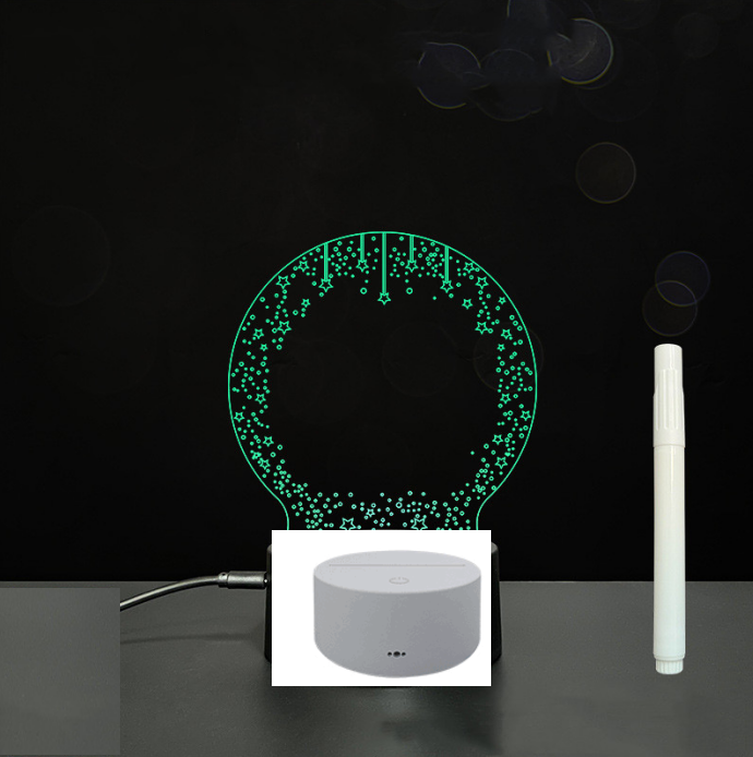 3D Acrylic Board Handwriting Message Board LED Light - Image 3