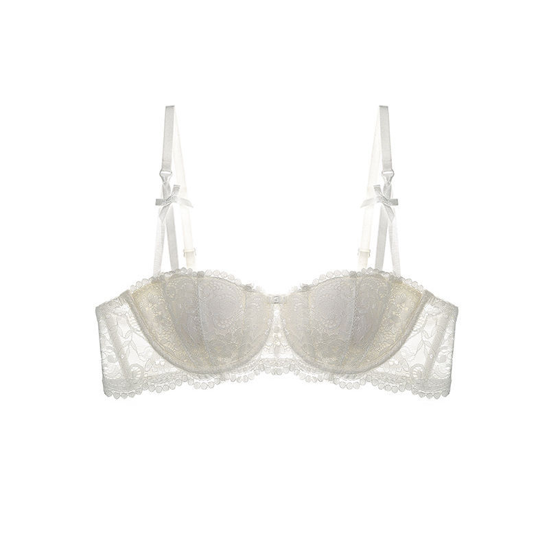 Title 7, French Pure Desire Lace Half Cup Thin Bra