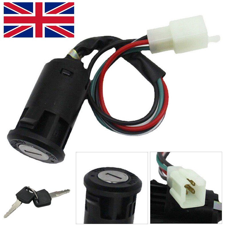 Universal Motorcycle Ignition Barrel Key S Witch 4 Wire Quad On Off — image 4