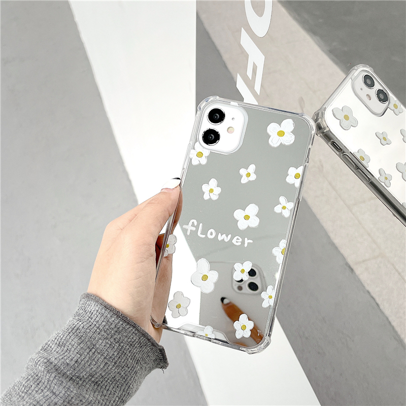Flower Mirror Silicone Personality Creative Anti-fall All-Inclusive Soft Shell