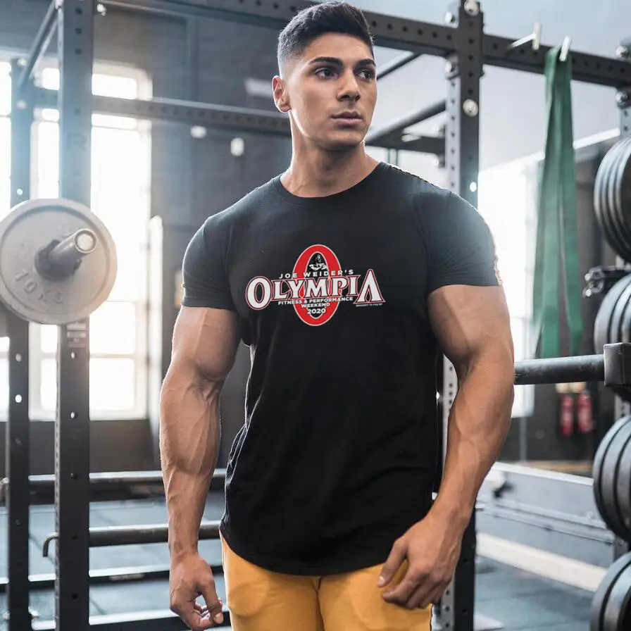 Summer New Style Men's Sports Fitness Pure Cotton T-shirt