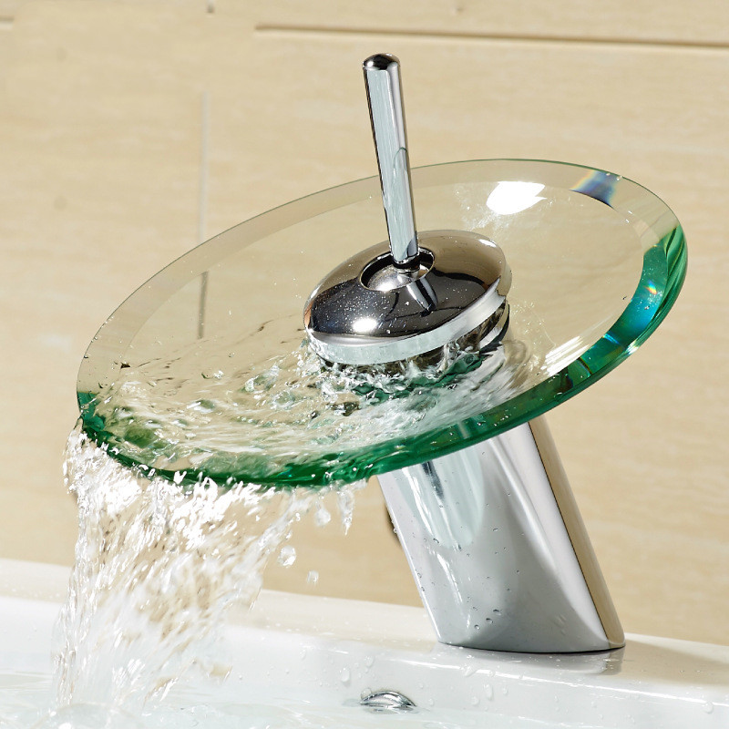 Round glass faucet