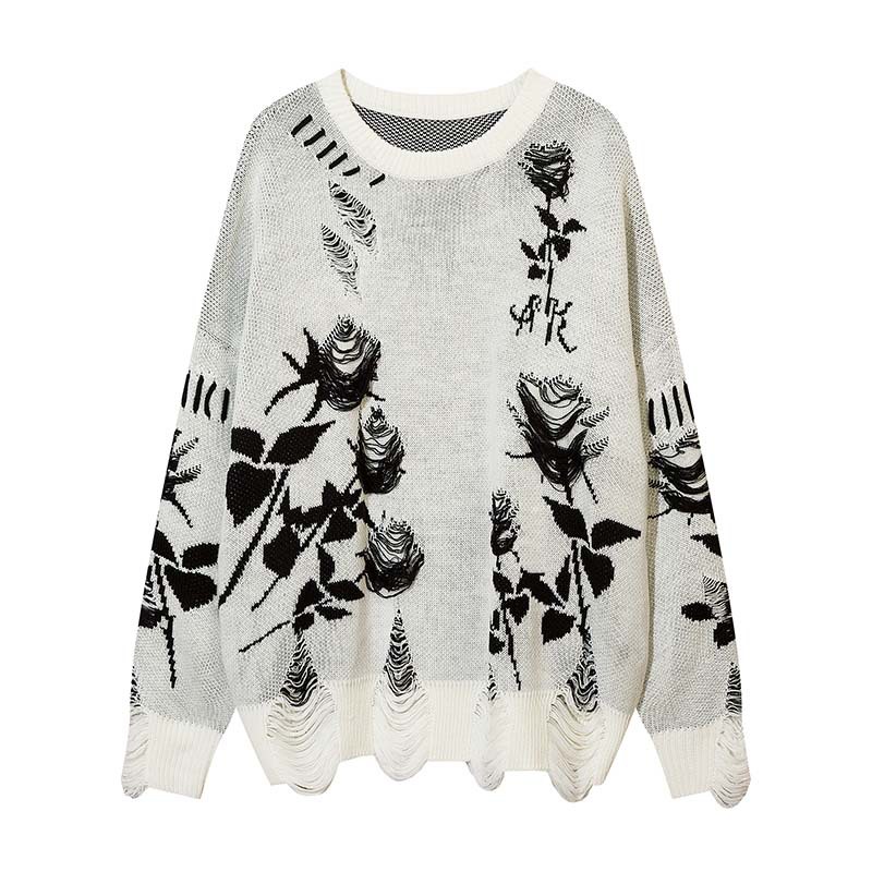 High Street Rose Jacquard Niche Design Torn