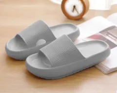 Soft Home Couple Slippers - Grey - View 1
