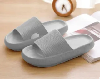 Soft Home Couple Slippers - Grey