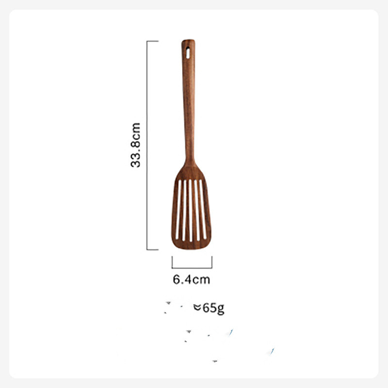 Title 3, Long Handle Solid Wood Slotted Turner Lovesickn...