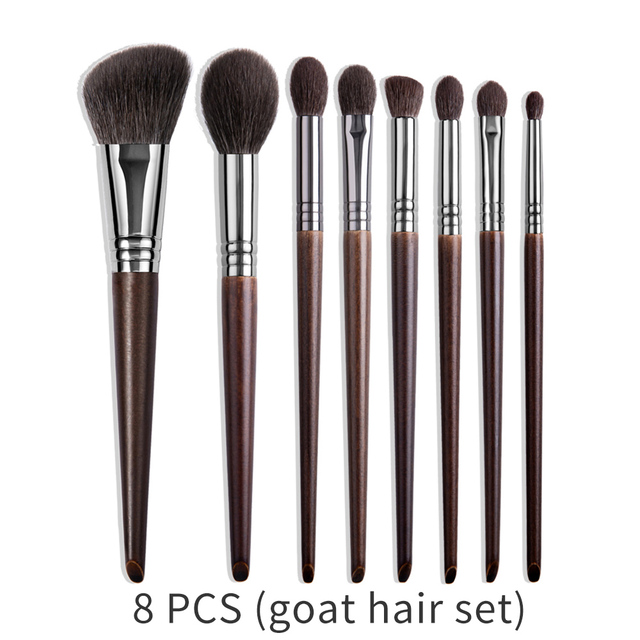 Natural Makeup Brushes Set Eyeshadow Make Up Brush Goat 8Pcs457810111219 - Shop at LoveMi