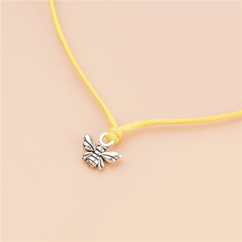 Cartoon Little Bee Card Adjustable Braided Bracelet