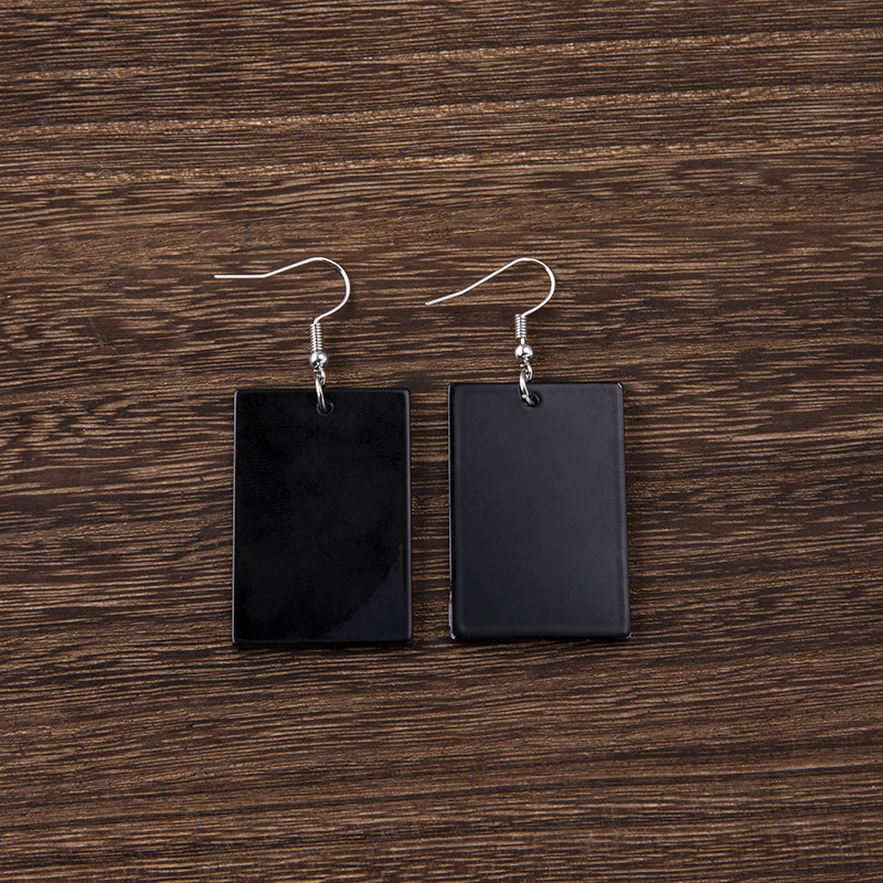 Halloween Black Cat Skull Acrylic Earrings For Women