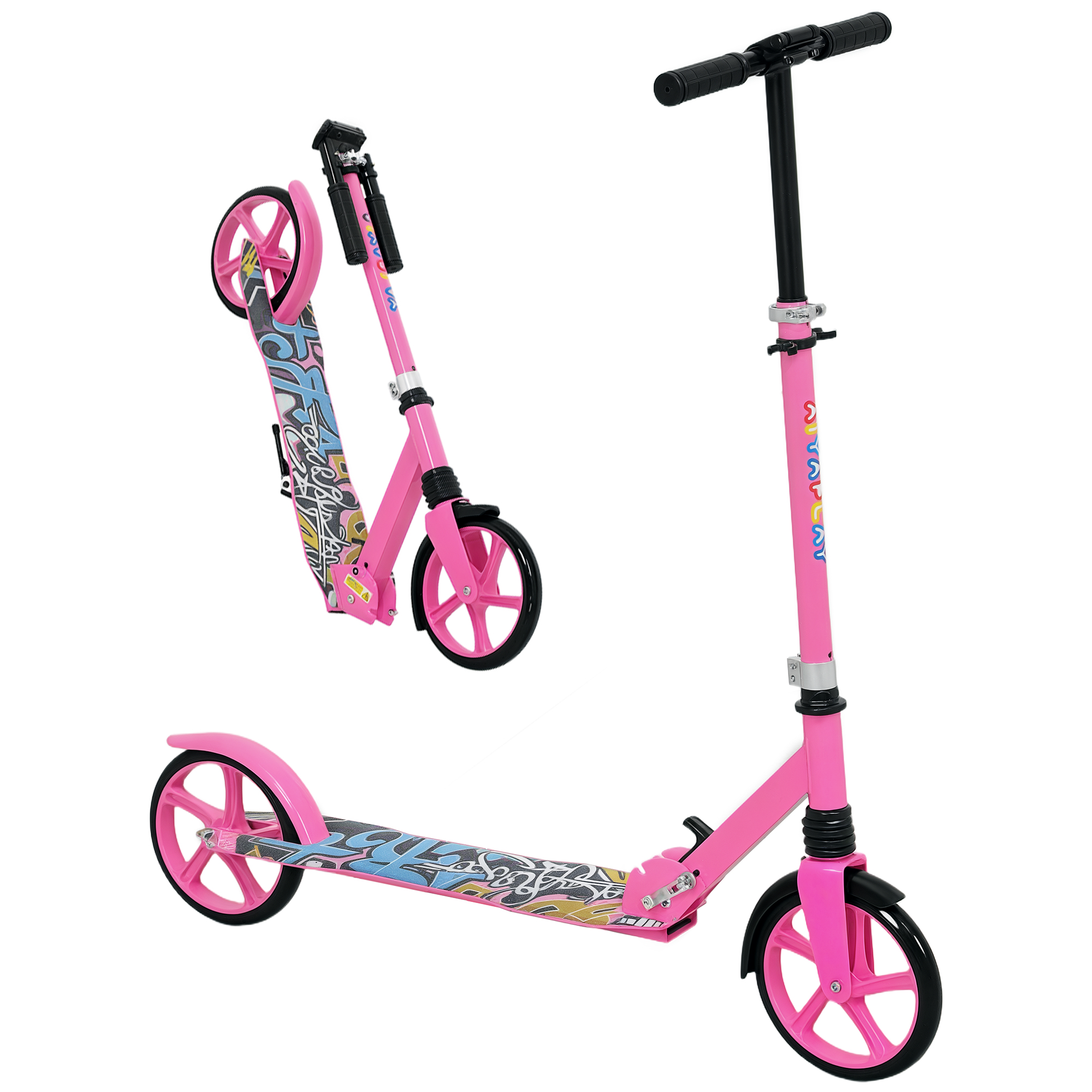 Foldable Children's Scooter With Adjustable Handlebars, 200mm Large Wheels — image 5