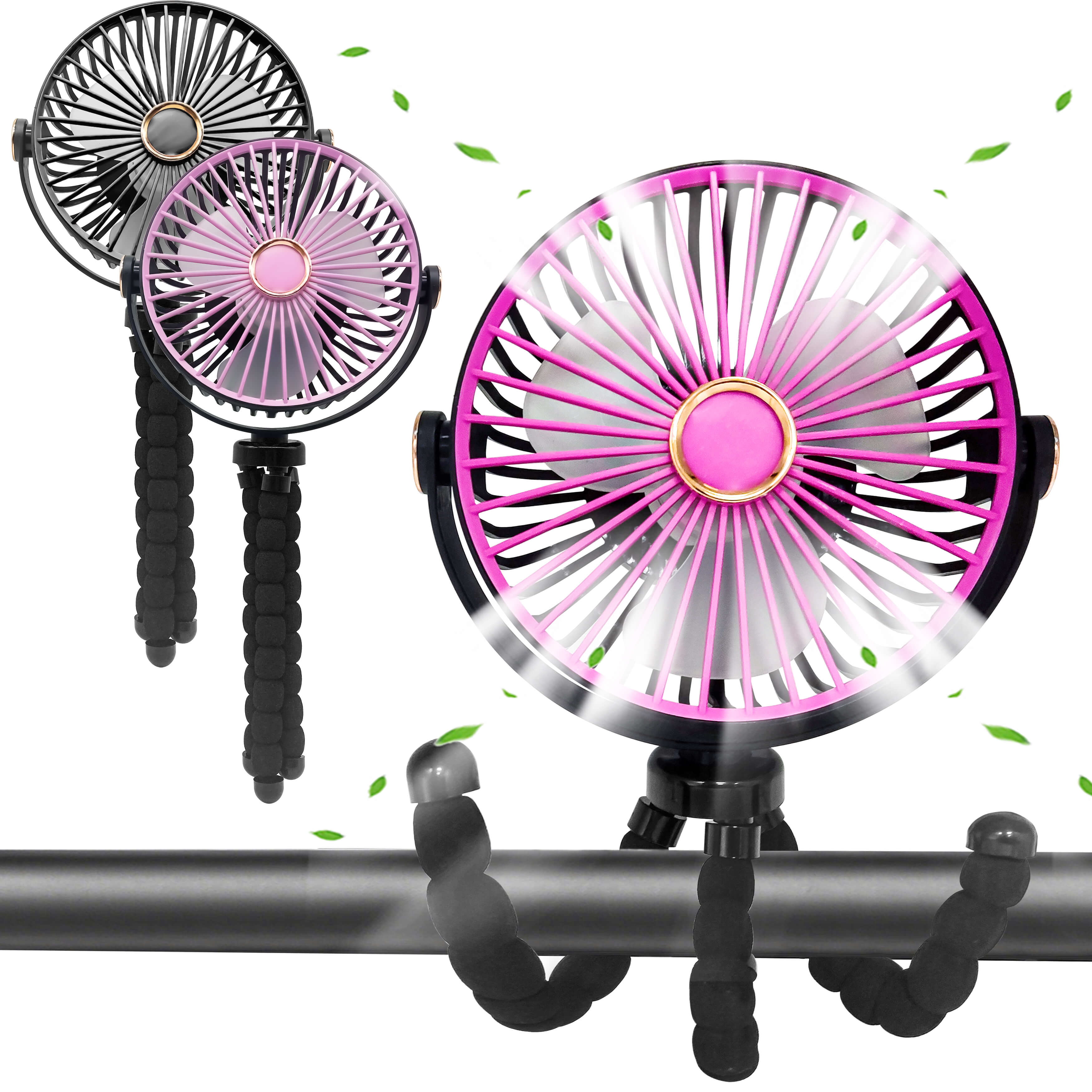 Camping Fan With LED Lantern- Rechargeable Battery Operated Fan, 3 Speeds,7 Inch Portable Clip On For Stroller Treadmill Tent RV Outdoor Emergency Outage Hurricane