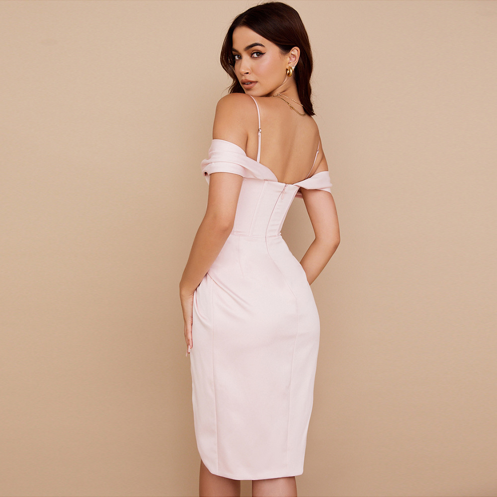Pleated One-Shoulder Split Dress, picture 3 of 5