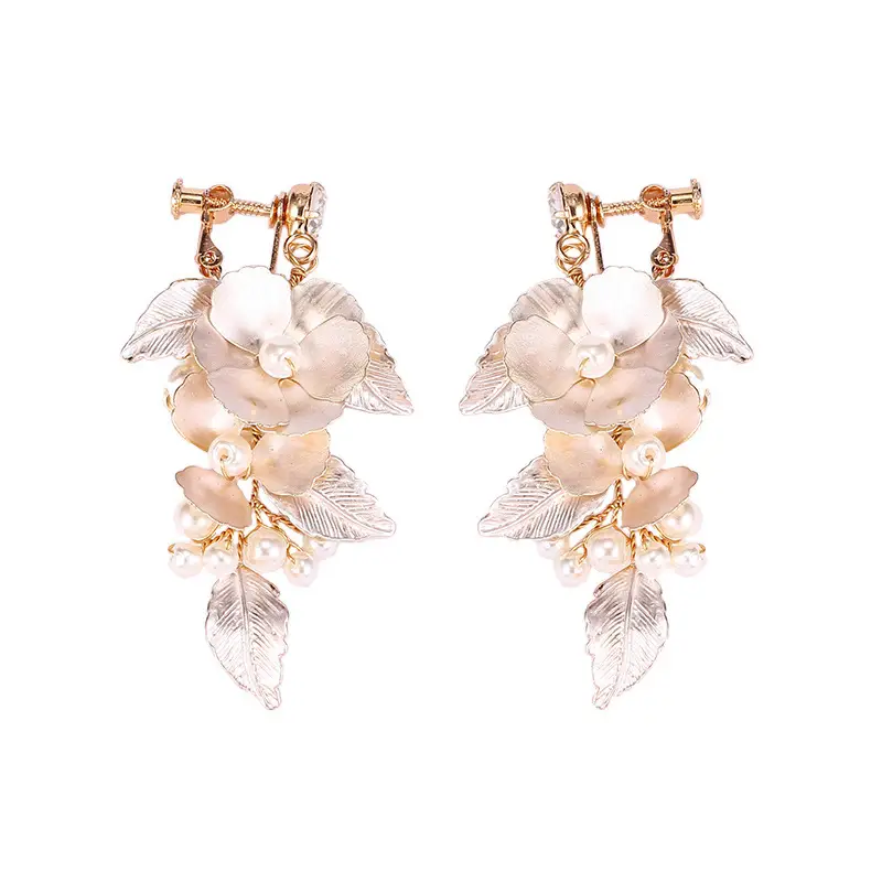 Flower Pearl Jewelry Ear Clip