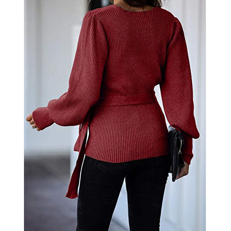Autumn And Winter New Women's Clothing Solid Color V