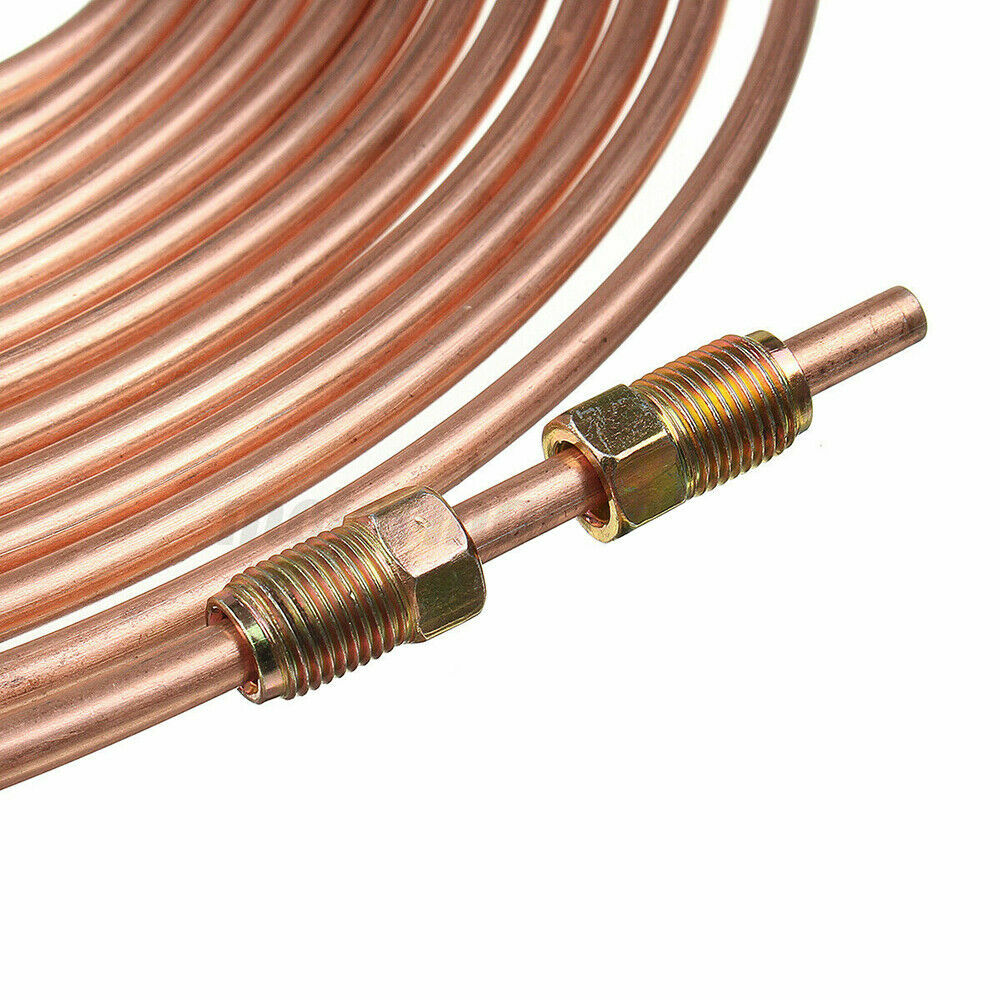 25ft Copper Nickel Brake Pipe Hose Line Tube Roll 3 16in Fittings Tubing Kit UK,27.5x0.5x40
