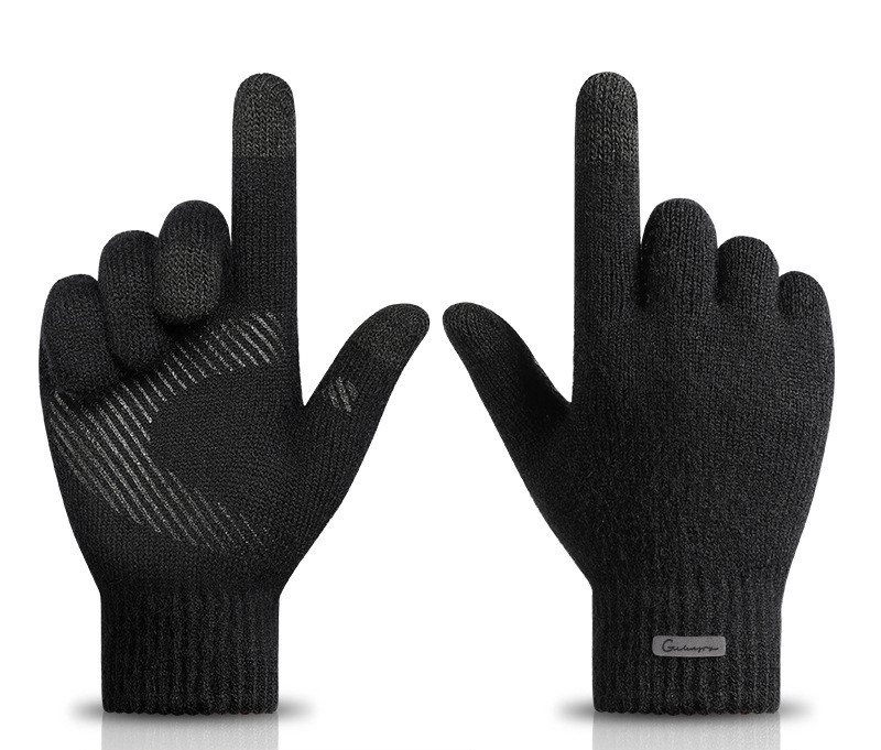 Thickened Arctic Fleece Knitted Wool Gloves