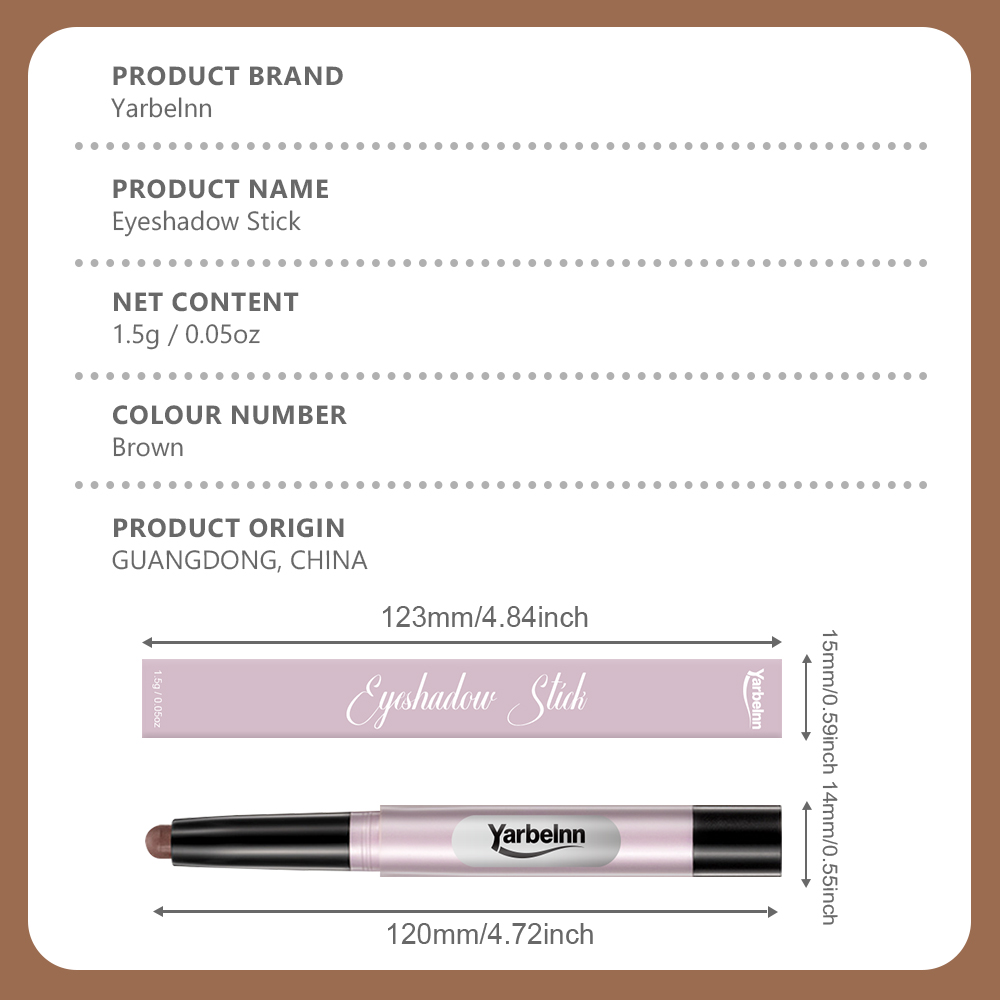 Lazy Eyeshadow Stick, Easy To Color Non-smudge Eye Makeup, Shimmer Glitter Highlight Eyeshadow Stick For Wholesale, 13.5g