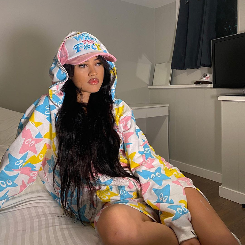 Coat Women's Trendy Cross-border Autumn Personality Zipper Commuter Sweater