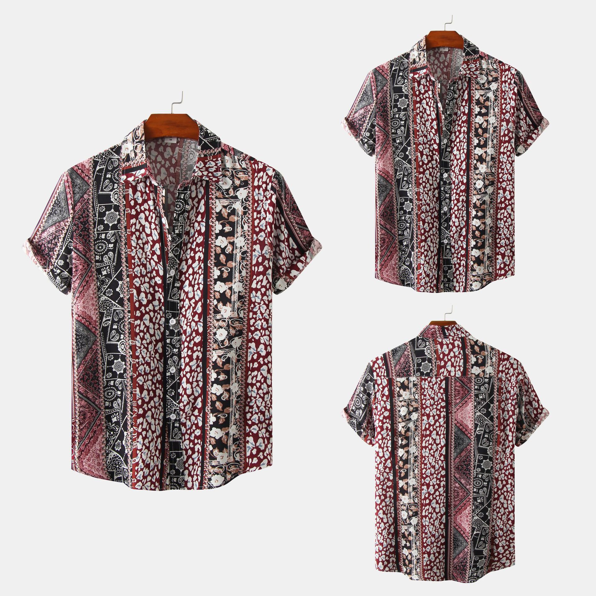 Title 4, Mens Floral Casual Short Sleeve Shirt Stylish ...