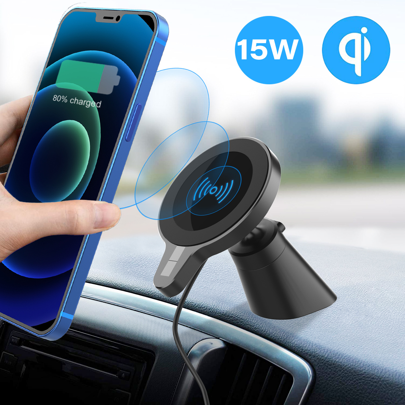 Wireless Charging Mobile Phone Holder Navigation Automatic Induction - Image 3